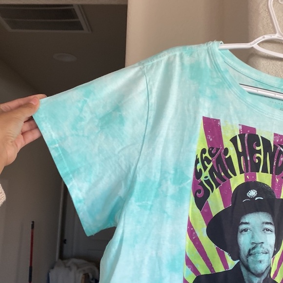 Lucky Brand Jimi Hendrix Tie Dye T-Shirt Cropped retro hippie rock band - Picture 6 of 9